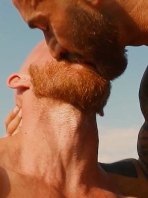 Francois Sagat and Danny Wyatt Cum in the Sun