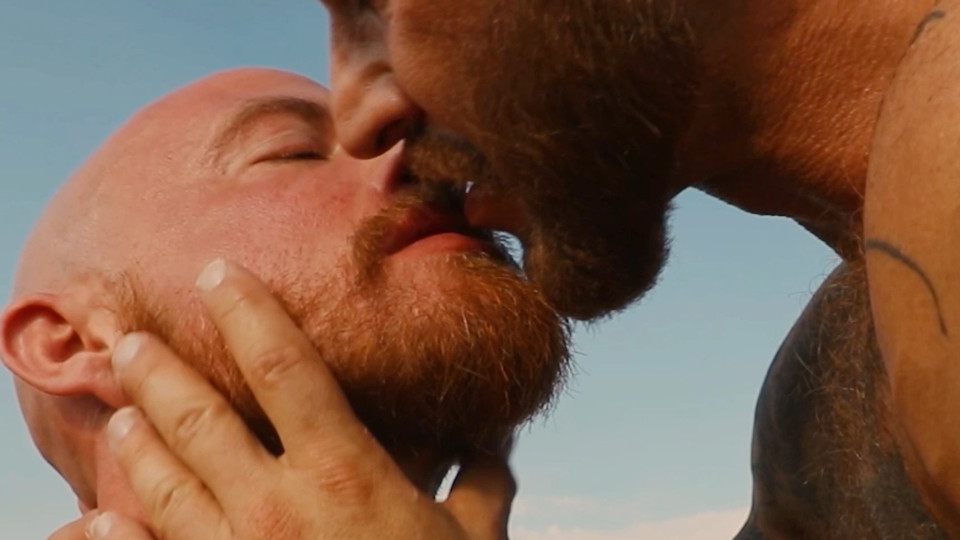 Francois Sagat and Danny Wyatt Cum in the Sun